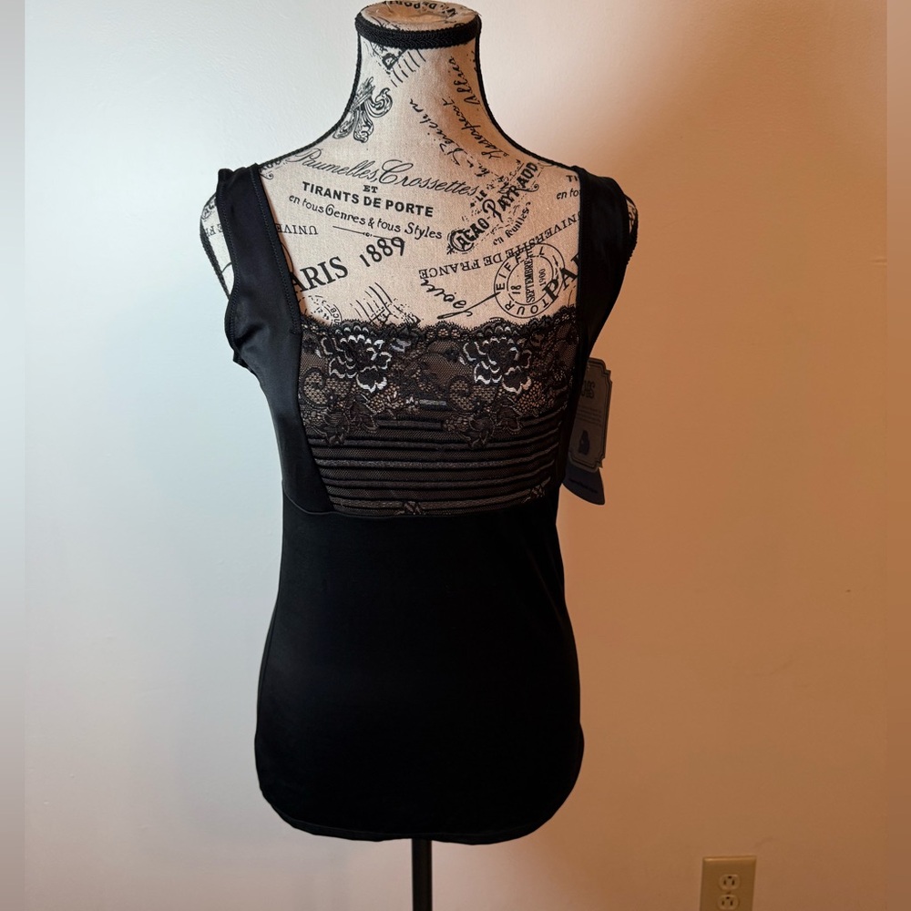 Heavenly Secrets Black and Cream Lace‎ Shapewear 1x